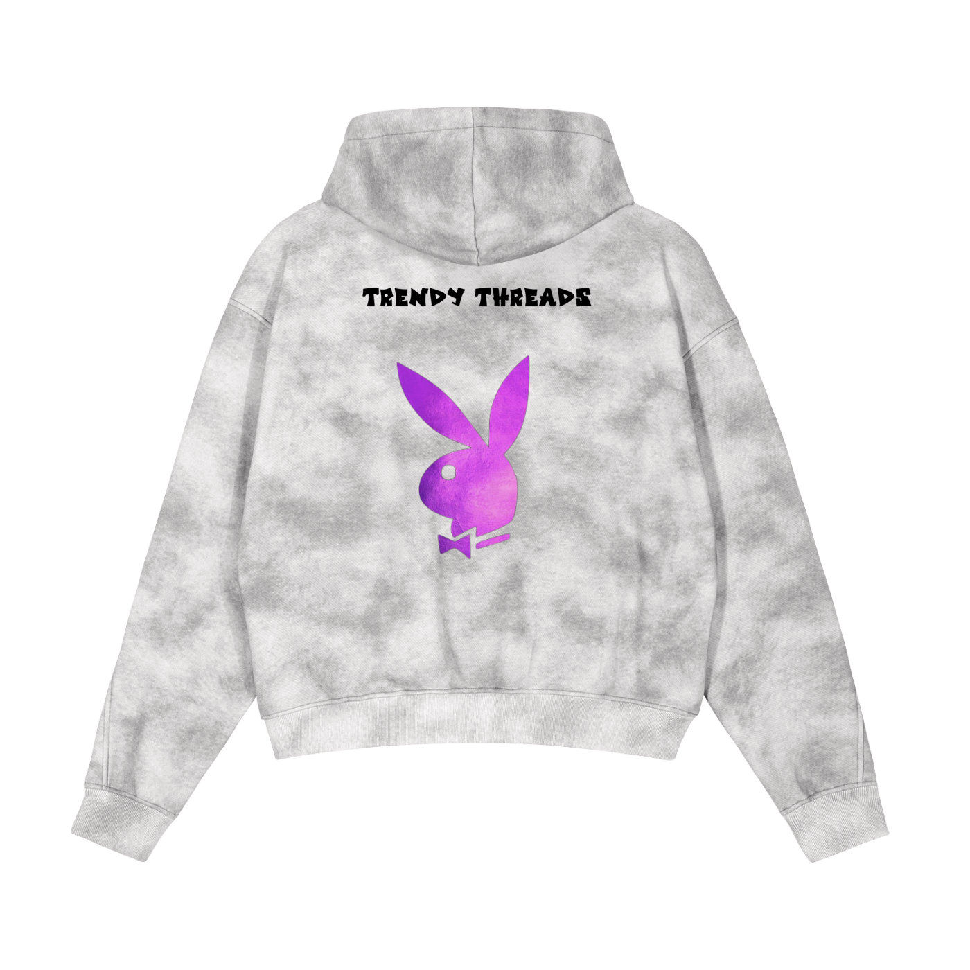 Dirty Washed Zip-Up Fleece Hoodie